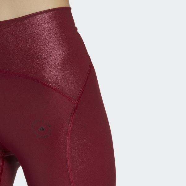 Adidas By Stella Mccartney Collant Cycliste Brillant Bordeaux