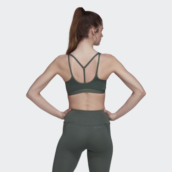 Soutien-gorge à Maintien Moyen Adidas Coreessentials Vert Oxyde