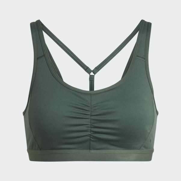 Soutien-gorge à Maintien Moyen Adidas Coreessentials Vert Oxyde