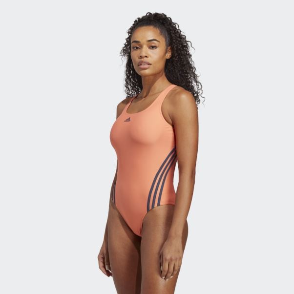 Maillot De Bain Adidas 3 Bandes Corail
