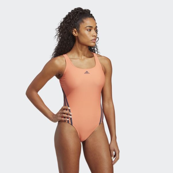 Maillot De Bain Adidas 3 Bandes Corail