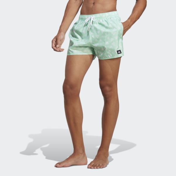 Short De Bain Clx Imprimé Logo Adidas Menthe Très Court