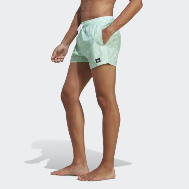 Short De Bain Clx Imprimé Logo Adidas Menthe Très Court