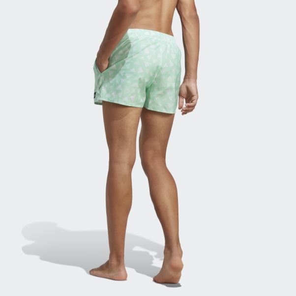 Short De Bain Clx Imprimé Logo Adidas Menthe Très Court