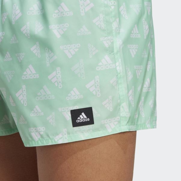 Short De Bain Clx Imprimé Logo Adidas Menthe Très Court