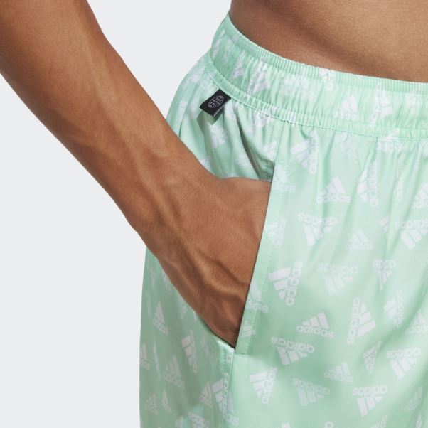 Short De Bain Clx Imprimé Logo Adidas Menthe Très Court