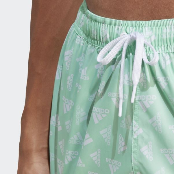 Short De Bain Clx Imprimé Logo Adidas Menthe Très Court
