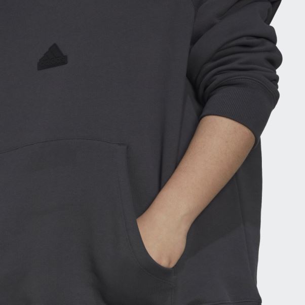 Sweat à Capuche Oversize Carbone (grande Taille) Adidas