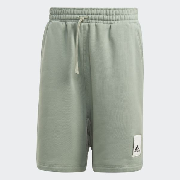 Short Lounge Polaire Adidas Vert Argent