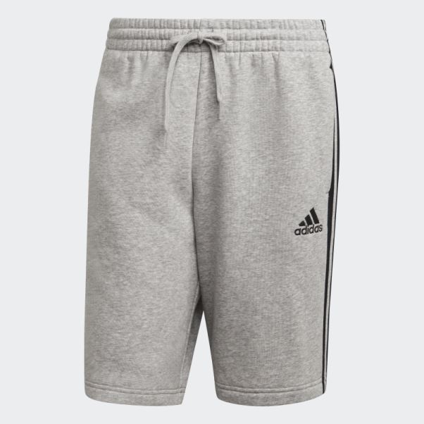 Short Gris Moyen Adidas Essentials Fleece 3-stripes