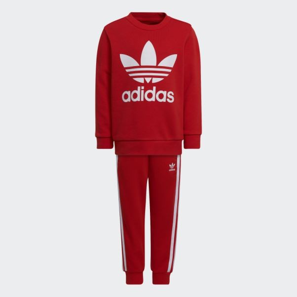 Adidas Adicolor Crew Set Rouge