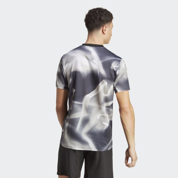 Adidas Designed 4 Training Heat.rdy Allover Print Hiit T-shirt D'entraînement Gris