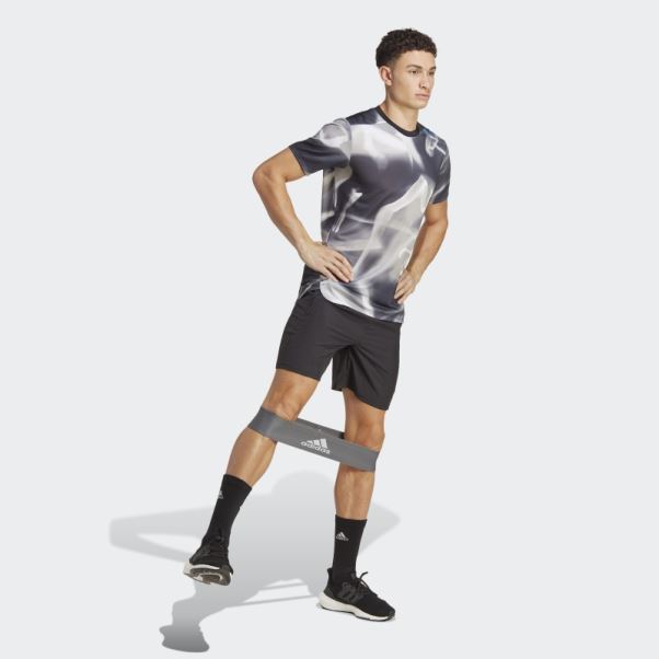 Adidas Designed 4 Training Heat.rdy Allover Print Hiit T-shirt D'entraînement Gris