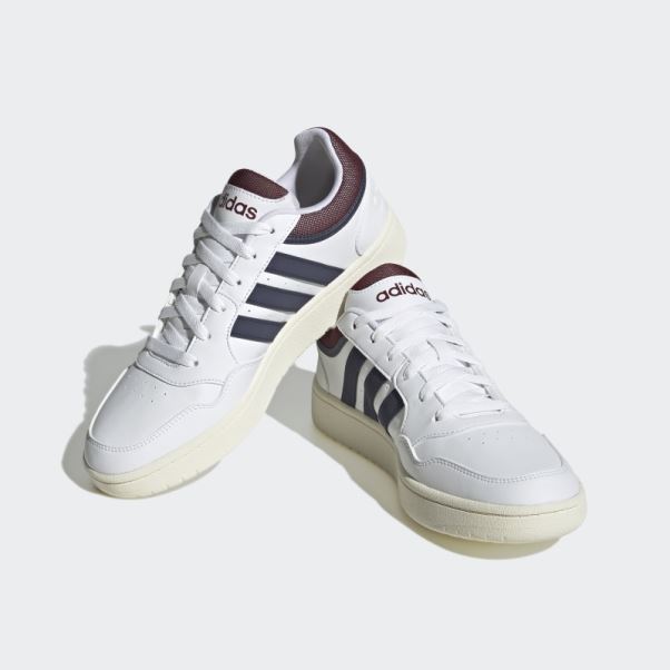 Hoops 3.0 Low Classique Vintage Chaussures Blanc Adidas