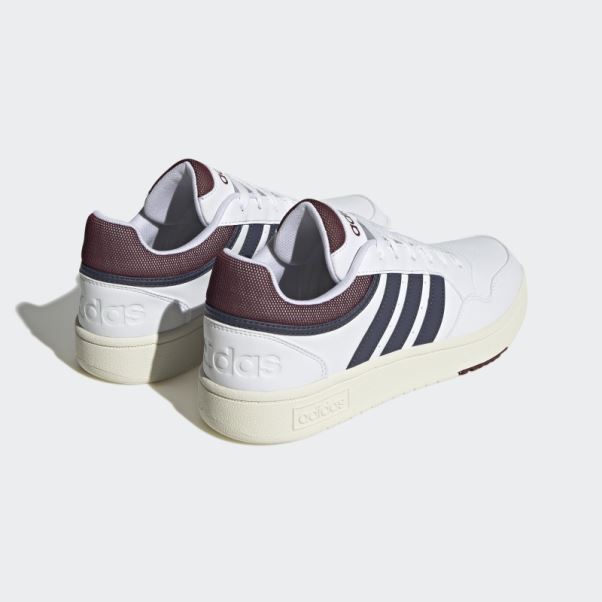 Hoops 3.0 Low Classique Vintage Chaussures Blanc Adidas