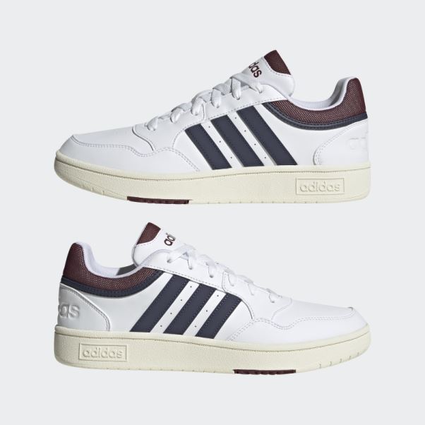 Hoops 3.0 Low Classique Vintage Chaussures Blanc Adidas