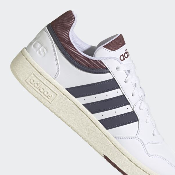 Hoops 3.0 Low Classique Vintage Chaussures Blanc Adidas