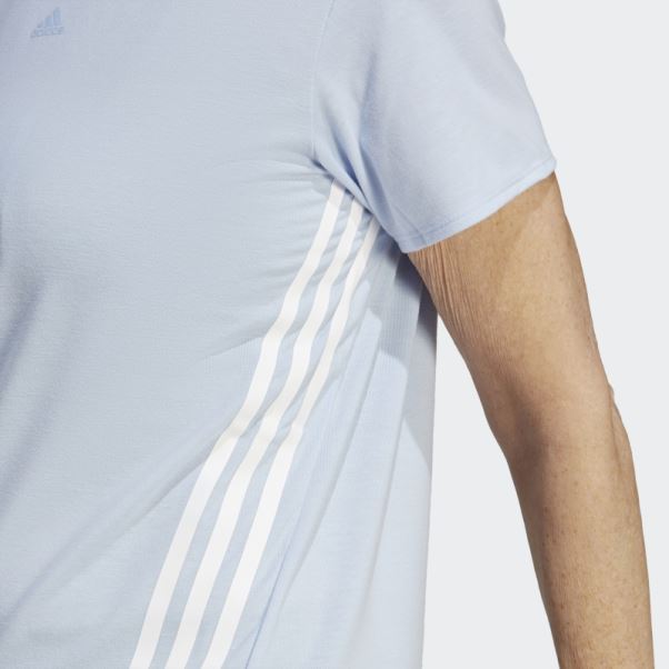 T-shirt Train Icons à 3 Bandes Bleu Aube Adidas