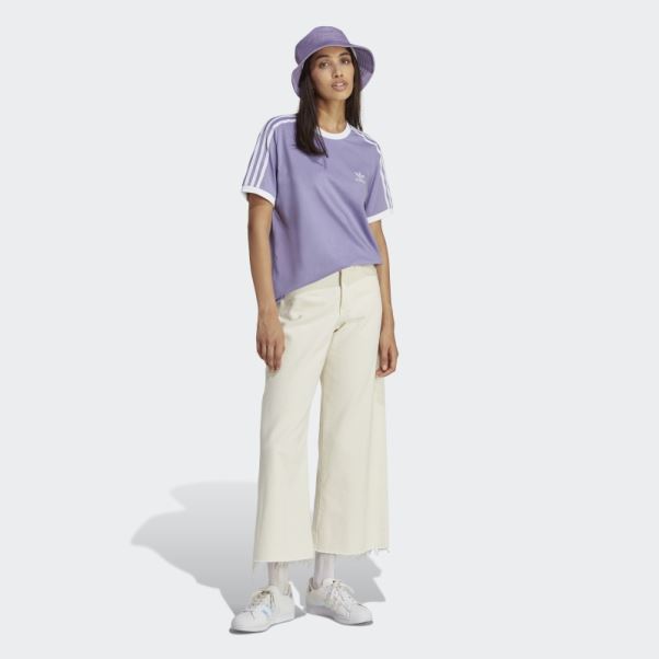 T-shirt à 3 Bandes Adidas Adicolor Classics Lilas
