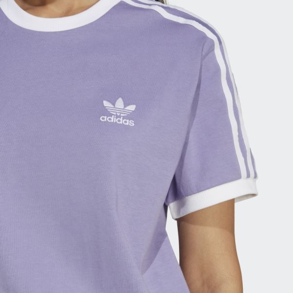 T-shirt à 3 Bandes Adidas Adicolor Classics Lilas