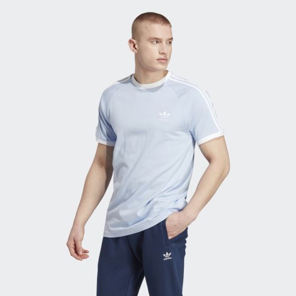 Adidas Adicolor Classics 3-stripes Tee Bleu Aube