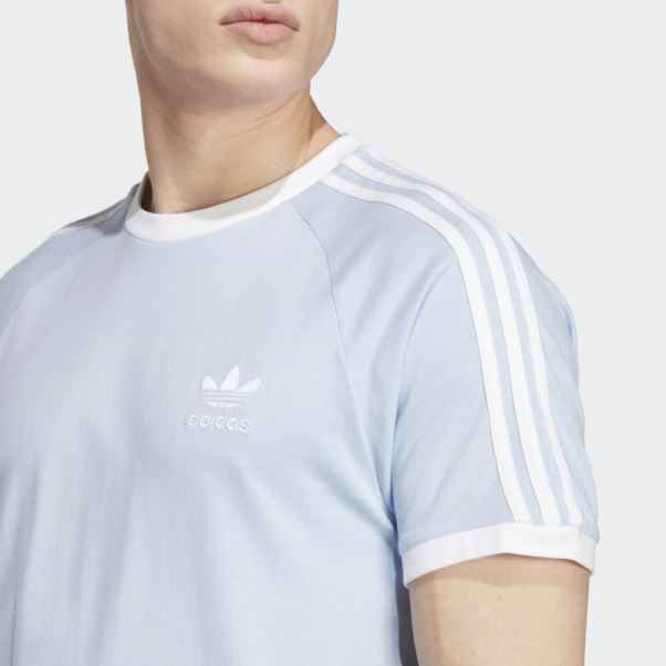 Adidas Adicolor Classics 3-stripes Tee Bleu Aube