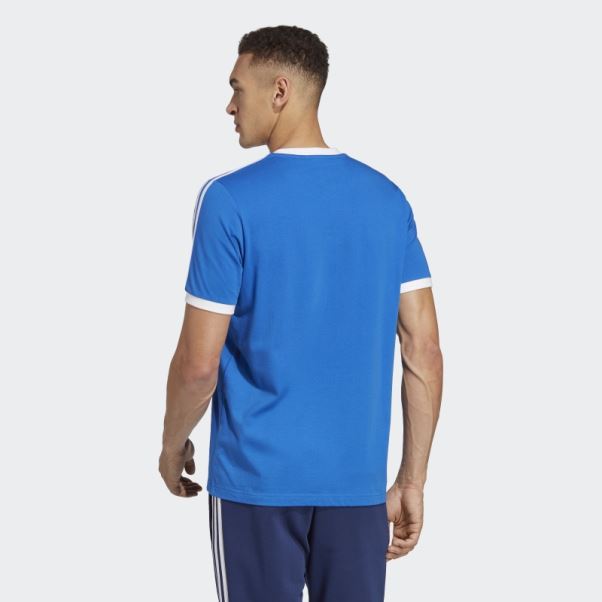 Italie 3 Bandes T-shirt Bleu Adidas