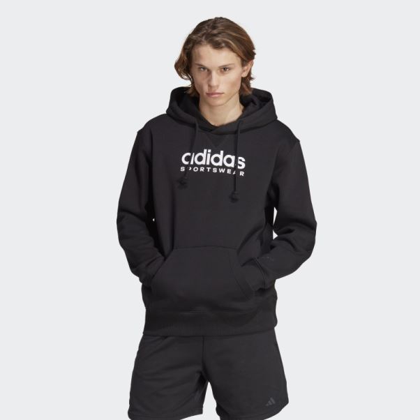 Adidas Sweat à Capuche Graphique Polaire All Szn Noir