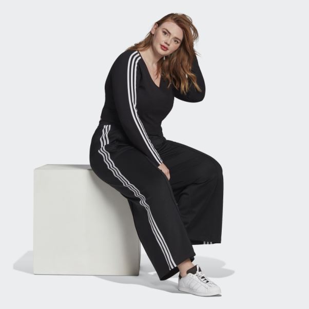 T-shirt à Manches Longues Adidas Adicolor Classics Noir (taille Plus)