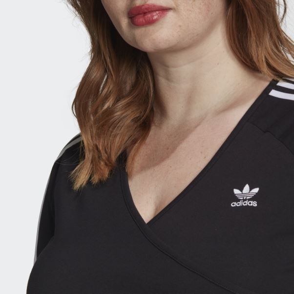 T-shirt à Manches Longues Adidas Adicolor Classics Noir (taille Plus)