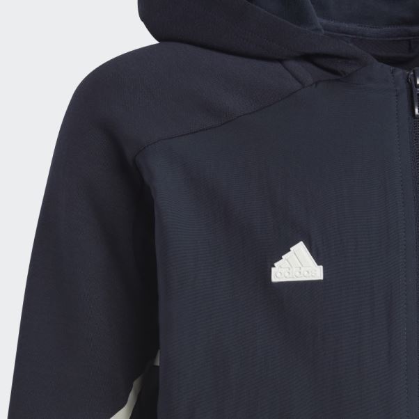 Encre Adidas Conçu Pour Gameday Sweat à Capuche Entièrement Zippé