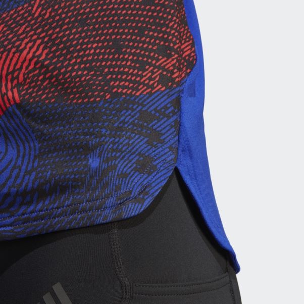 Adidas Adizero Running Débardeur Bleu