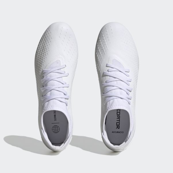 Predator Precision.3 Chaussures De Football Pour Terrain Sec Adidas Blanc