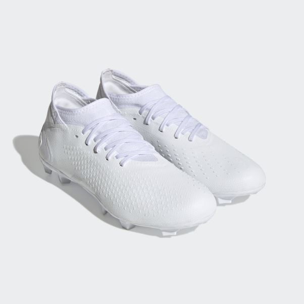 Predator Precision.3 Chaussures De Football Pour Terrain Sec Adidas Blanc