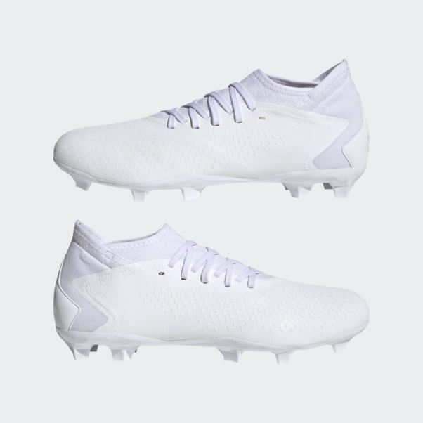 Predator Precision.3 Chaussures De Football Pour Terrain Sec Adidas Blanc