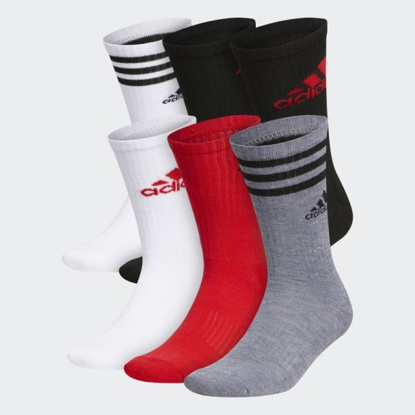 Chaussettes Mi-mollet Matelassées élégantes 6 Paires Adidas Blanc