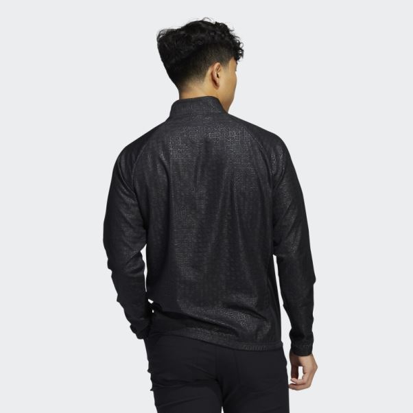 Pull Quart De Zip En Relief Adidas Noir