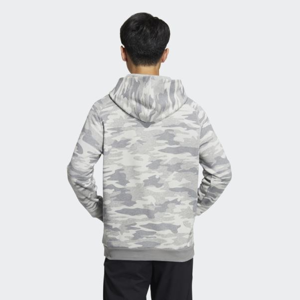 Adidas Go-to Camouflage Sweat à Capuche Gris Moyen