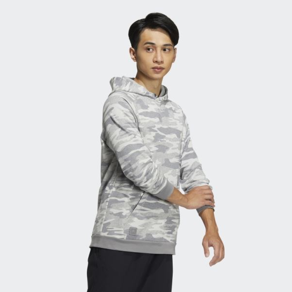 Adidas Go-to Camouflage Sweat à Capuche Gris Moyen