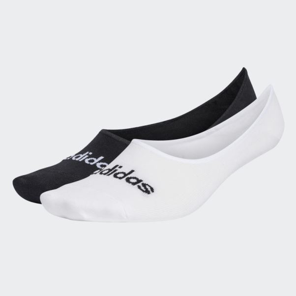Chaussettes Adidas Fines Ballerines Linéaires Blanches 2 Paires