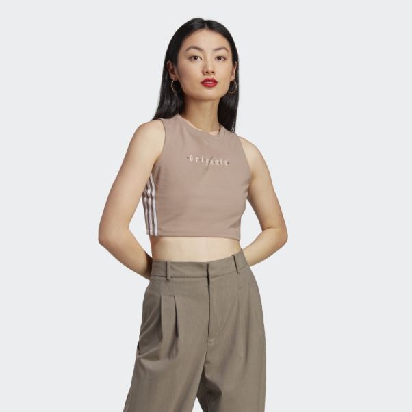 Débardeur Marron Crayeux Adidas