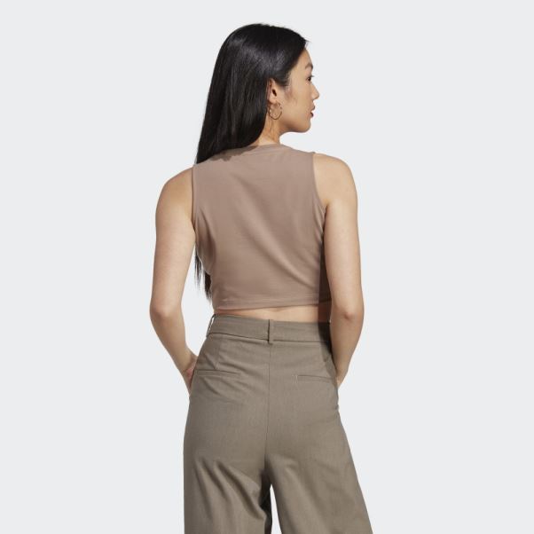 Débardeur Marron Crayeux Adidas