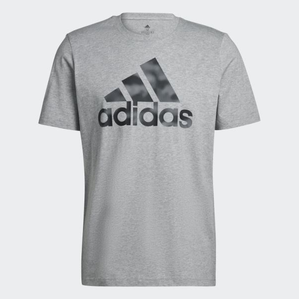 Tee Shirt Essentials Camo Gris Moyen Adidas