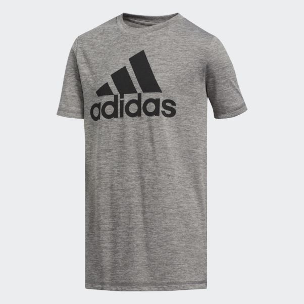Chiné écusson De Sport Tee Gris Moyen Adidas