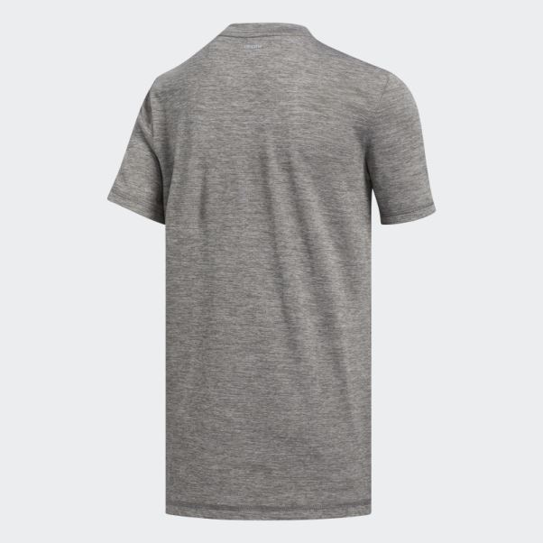 Chiné écusson De Sport Tee Gris Moyen Adidas