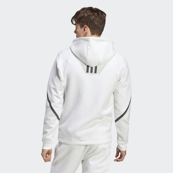 Veste De Survêtement à Fermeture éclair Intégrale Design 4 Gameday Premium Blanche Adidas