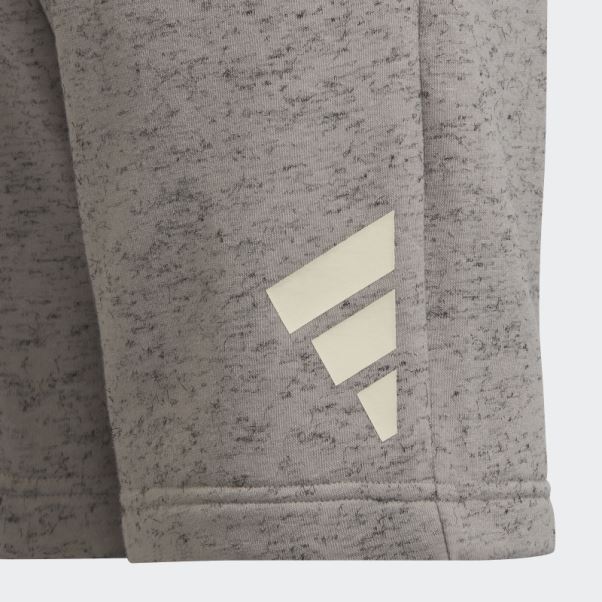 MGH - Future Icons - Short à 3 Bandes Gris Uni Adidas