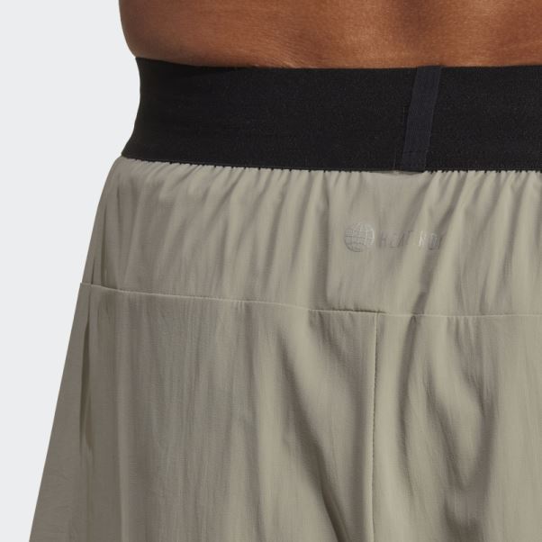 Short D'entraînement 2-en-1 Adidas Heat.rdy Hiit Galet Argenté