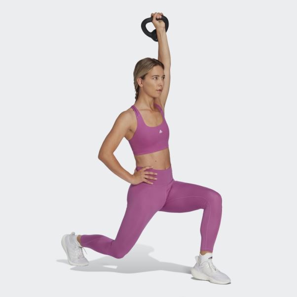 Soutien-gorge à Maintien Moyen Adidas Powerimpact Training Lilas