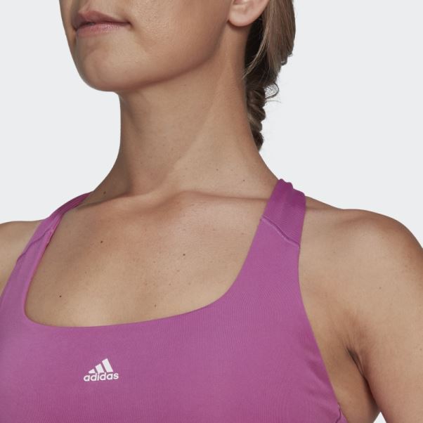 Soutien-gorge à Maintien Moyen Adidas Powerimpact Training Lilas